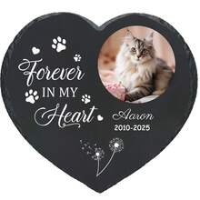 Personalized Pet Memorial Plaque Garden Slab with Photo and Name for Cat Graves Memorial Gift for the Loss of a Pet - Sin soporte-3 - Ver 5