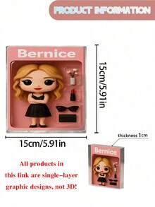 Figurita retrato personalizada, arte digital de retrato personalizado, placa acrílica de foto a dibujo animado personalizada, recuerdo de boda, memorabilia acrílica personalizada, regalo de aniversario, recuerdo perfecto para seres queridos, soporte de foto personalizado, decoración de oficina, vida elegante, regalos de fotos - Multicolor - Ver 10