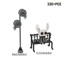 330+Pcs Hollow Knight Building Blocks Model, An Interesting Building Block Decor, ABS Material Knight Figurine Sitting On Bench, Assembled Blocks Can Be Used As Decorative Ornament, Birthday Gift For Men And Women - Multicolor - View 7