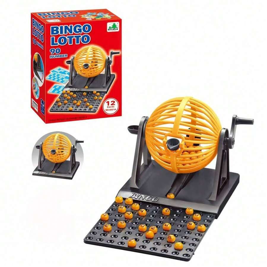 1pc Raffle Wheel - Hand Crank Bingo Game Machine - Desktop Prize Drawing Toy - Holiday Gift - Easter Gift - Valentine's Day Gift - Christmas Gift - Halloween Gift - Gift - Toy