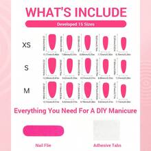 Press On Nails - 30 Pieces Of Cute Painted High-Quality Almond Wear Nails, Gilt Flowers, Fish And Stars, High-End Nail Art Tablets - DM-234 - 查看 4