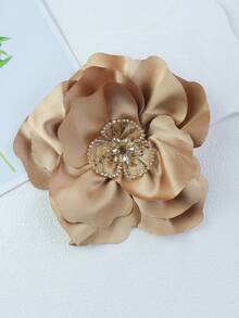 2026 Trâm cài áo hình hoa cuộn 3D tinh tế bằng vải satin thủ công, kích thước 20cm, phụ kiện thời trang đa năng cho quần áo và váy. - hoa hồng - Xem 14