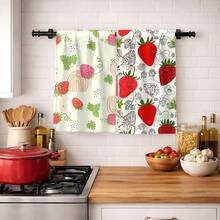 2/4/6pcs Set, Dish Towels, Strawberry Pattern Printed Super Absorbent Microfiber Cloths, Modern Kitchen Towels For Cooking And Baking, Dish Cloths, Cleaning Rags, Hand Towels, Tea Towels, Ultra Soft And Highly Absorbent, Kitchen Decor, Gifts For Neighbors, Mothers, Birthdays, Housewarming For Friends, Kitchen Essentials, Daily Necessities - Multicolor - View 4