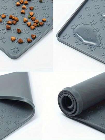 Silicone Pet Mat, Leak-Proof, Waterproof, Easy To Clean Cat Feeding Mat, Non-Slip, Bite-Resistant Dog Food Mat, Thick Non-Stick Pet Sleeping Mat