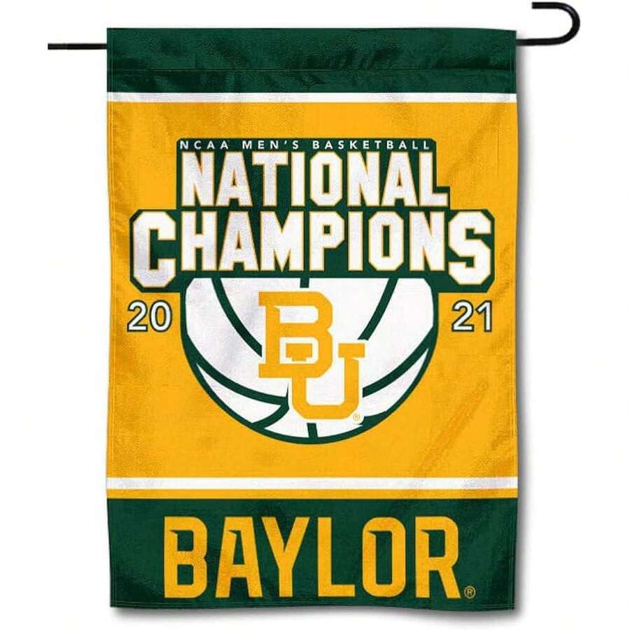 Baylor Bears College Basketball 2021 National Champions Double Sided Garden Banner Flag.Jpg - A - View 1