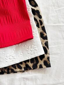 Camiseta de tirantes finos con estampado de leopardo, lazo y espalda descubierta, elegante y bohemia, ideal para ocasiones casuales, vacaciones, boda en la playa, graduación, brunch, Día de San Patricio, vacaciones de primavera y Pascua - Multicolor - Ver 4
