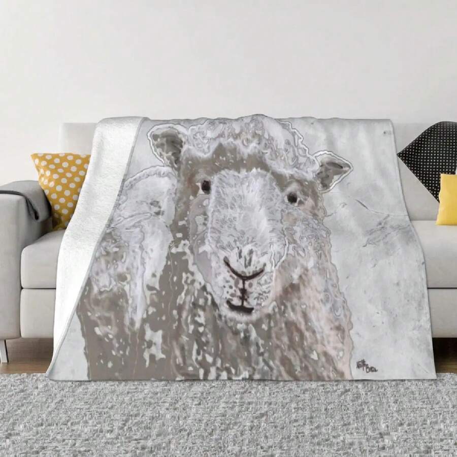 Sheep In Winter Animal Decor An Ultra-Soft Micro Fleece Blanket - 1 - Ver 1