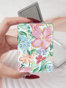 1 pieza Pintura de estilo de óleo con flores de campo, marco compacto, ligero y portátil de alta calidad de acero inoxidable chapado en plata con electrochapado nano, adecuado para diversas ocasiones y todo tipo de personas - Multicolor - Ver 16