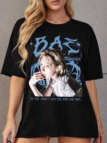 Dam-T-shirts - Svart - Visa 8