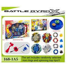 BURST Generation Unprinted Series Collection, Includes 4 Assembled Metal Beyblades + 2 Launchers + Grip + Stadium, Battle Set - Multicolor - View 4