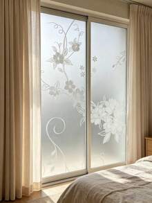 1 cuộn decal dán kính hoa văn bán trong suốt, phim dán kính mờ có thể tháo rời, tạo sự riêng tư cho cửa sổ. - Tiếng chim hót và hoa thơm ngát - Xem 3