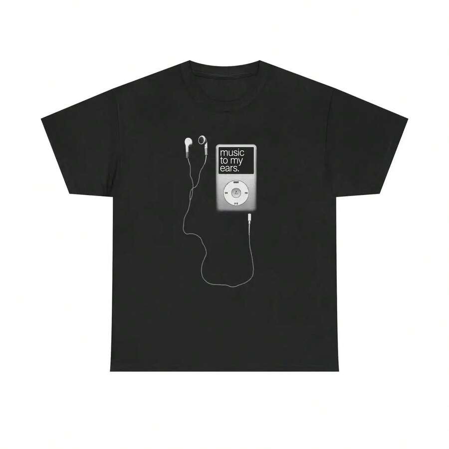 MÚSICA PARA MIS OÍDOS CAMISETA - Negro - Ver 1