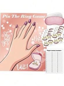 Bridal Shower Party Games, Bride Ring Toss Game, Bridal Shower Wedding Engagement Party Games - Multicolor - View 9