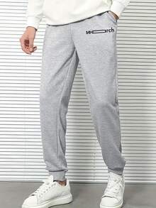Plus-Size Men's Printed Patterned Sports Pants Spring And Autumn, Outdoor Sports Pants - Black - View 9