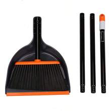 Angle Broom And Dustpan Set, Dust Pan Snaps On Broom Handles Orange - 預設 - 查看 6