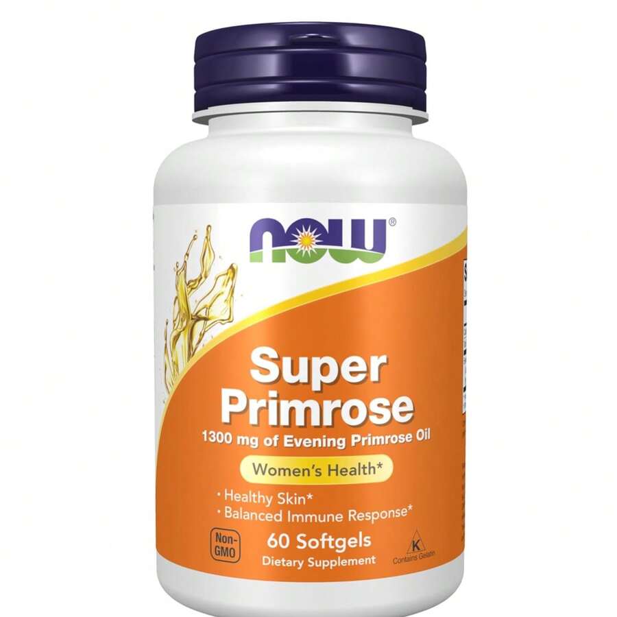 Now Foods NOW Supplements, Super Primrose 1300 Mg With Naturally Occurring GLA (Gamma-Linolenic Acid), 60 Softgels - 60 viên nang mềm - Xem 1