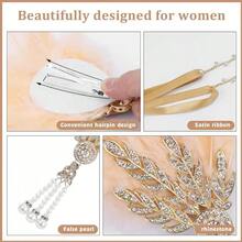 1pc Vintage 1920s Style Feather Rhinestone Headband - Made Of Alloy Material, Women's Hair Accessory, Suitable For Elegant Occasions, Also A Unique Gift - Multicolor - View 10