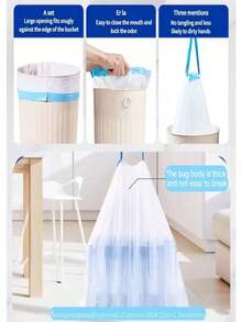 Multipurpose Thick PE Material Trash Bags, Leak-Proof Design, Suitable For Home, Kitchen, Restaurant, Hotel, School, Bathroom, Living Room And Other Occasions, Can Be Used As Household Garbage Bags Or Kitchen Garbage Bags. Product Features Include Leak-Proof Design And Durable Structure. - A - View 5