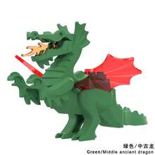 MOC creativo Medieval dragón Caballeros modelo figuras de acción bloques de construcción colección de ladrillos Brinquedos juguetes para niños regalos - Conjunto 33 - Ver 3
