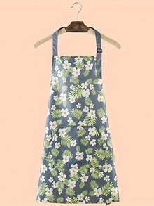 1 pieza Delantal sin mangas floral verde único e impermeable - Poliéster duradero, correa ajustable para el cuello, adecuado para la cocina y el jardín - Girasoles - Ver 4