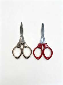 1pc Stainless Steel Foldable Scissors, Fishing Tackle Box Accessory, Portable Fishing Tool, Suitable For Cutting Line, Lead, Handicraft And More - Folding Scissors - View 3