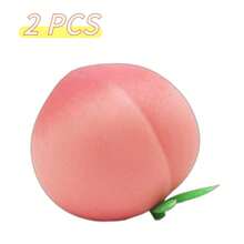 2PCS Realistic Big Peach Squishy Squeeze Toy, Soft TPR Slow Rebound Fidget Toy, Lifelike Fruit Shaped Moldable Decompression Accessory, Stretchable Elastic Handheld Sensory Gadget, Funny Cute Prank Style Stress Reliever, Large Palm-Sized Portable Relaxation Tool For Tension, Anxiety And Overwhelm Relief;Aesthetic Fruit Themed Desktop Ornament, Durable Reusable Pressure Release Decor For Home, Office And Classroom Daily Scenarios, Premium All-Age Squishy Toy For Kids, Teens And Adults, Novelty Leisure Accessory, Unique Versatile Gifting Option For Birthdays, Parties And Daily Holiday Presents, Practical Daily Self-Care Essential To Soothe Irritability, Relieve Physical Fatigue, Calm Bad Mood And Improve Negative Mental State - yellow 2pcs - 查看 8