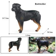 Oenux perro animales modelo Husky pastor alemán Rottweiler San Bernard figura de acción cachorro figuras PVC colección juguete chico regalo - Modelo de perro 2 - Ver 8