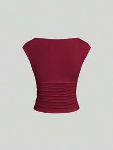 Set de 3 piezas de Top/camiseta de mujer ajustada, de manga corta, con espalda recortada, transpirable y que absorbe la humedad - Multicolor 9 - Ver 3