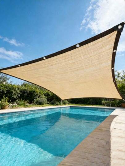 High Density Polyethylene White Sunshade Net, 90% Rectangular Sunshade Canvas, UV-Blocking Sunshade Fabric, Breathable Privacy Curtain, Suitable For Outdoor Carports, Courtyards, Gardens And Other Commercial And Residential Spaces In Summer