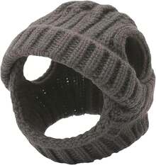 Genérico Sombrero Mascota - Gorro De Punto con Agujeros para Orejas |   Gorro Lindo para Mascotas |   para De Cumpleaños Invierno Cosplay Halloween Año Nuevo Perros Cachorros - Gris - Ver 7