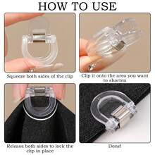 1/2/4/6/10pcs Invisible Pant Leg Shortener Clips, Prevent Pants From Dragging On The Ground, Hidden Seamless Leg Fixing Device, Suitable For Jeans And Casual Pants, Waterproof, Portable - Multicolor - View 3