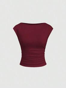 Set de 3 piezas Camiseta/Camiseta de manga corta ajustada, transpirable y que absorbe la humedad con espalda descubierta para mujeres - Multicolor 13 - Ver 4