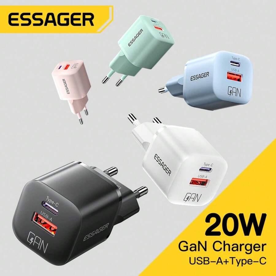 Cargador rápido GaN con puertos USB-A y USB-C, cargador solar para teléfonos móviles, paneles solares para el Día de los Caídos y el inicio del verano - Verde estadounidense - Ver 1