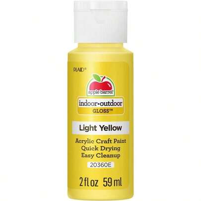 Gloss Acrylic Paint In Assorted Colors (2-Ounce), 20360 Light Yellow
