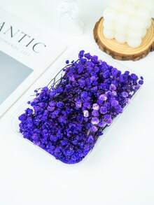 25/50/100/300pcs Mini Artificial Baby's Breath - For Resin Mold Art And Crafts, Ivory White Bouquet For Hair Accessories, Wedding Wreaths, Table Flowers, Home Decor - Purple - View 1