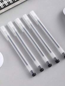 Bộ 2/5/10/15/20 bút bi gel, ngòi mảnh 0.5mm, thân trong mờ, mực đen/xanh dương/đỏ, viết trơn tru, thích hợp cho trường học, văn phòng và ghi nhật ký. - bút gel - Xem 3