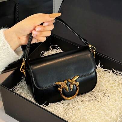 女士Y2K风格小巧可爱单肩包手提包，带肩带，朋克风手提包