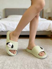 Sandalias de mujer con correa deslizante, diseño de cachorro de dibujos animados lindo, zapatillas de suela gruesa y suave de EVA premium, adecuadas para adolescentes y mujeres, de doble uso para el hogar y el exterior en verano y otoño, ligeras, cómodas y elegantes, zapatillas de interior fáciles de poner, para el dormitorio, la playa, la piscina y el uso diario - Multicolor - Ver 7