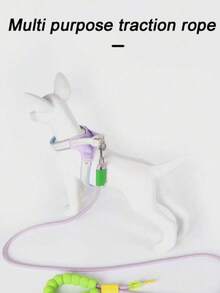 Hands-Free Crossbody Dog Leash, Adjustable Waist/Shoulder Pet Leash With Comfortable Beaded Handle, No-Tangle Running & Walking Lead For Small Medium Dogs - Multicolor - View 6