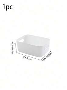 1/3/5 Keranjang Penyimpanan Bertumpuk dengan Pegangan - Organizer Plastik Serbaguna untuk Dapur, Kamar Mandi, Kamar Tidur - Aksesori Penyimpanan Rumah Klasik, Organizer Meja dan Laci - Keranjang penyimpanan - View 9