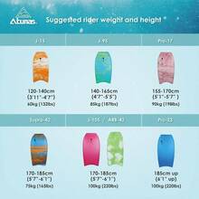ATUNAS Body Boards, 33-43 Bodyboard Beach With Wrist Leash, Solid PE/EVA Closed-Cell Waterproof Foam, Surfing Kids And Adults - 40 Inch + Marble Pink - View 7
