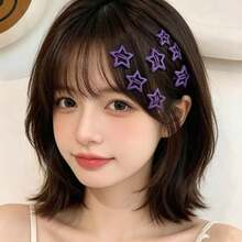 10/20/50/100pcs Purple Star Hair Clips For Women, Fashionable Bangs/Side Fringe Five-Pointed Star, Daily Wear, Bangs Styling, Stylish Clips, Star Design, Durable Hair Clips, Well-Crafted Clips, Women Hair Clips, Decorative Clips, Fashion Enthusiasts, Followers - Star Hair Clip - View 2