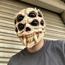 1 buah Topeng Wajah Penuh Monster Alien Bermata Banyak, Properti Cosplay Menakutkan, Aksesori Pesta Halloween & Fiksi Ilmiah, Cocok Untuk Cosplay Sehari-hari dan Pesta - Monster bermata banyak - View 3