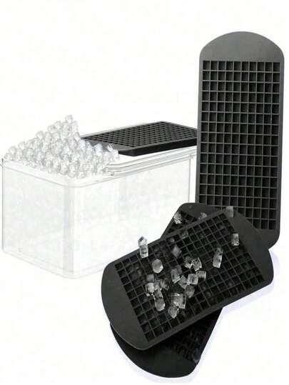 2 / 1 Piece Silicone Mold, 160-Cavity Black Multi-Grid Mold, Suitable For Summer, Ice Cubes, Food, Kitchen, Travel, Kitchen Supplies, Kitchen Tools, Kitchen Gadgets. Back To School Essential