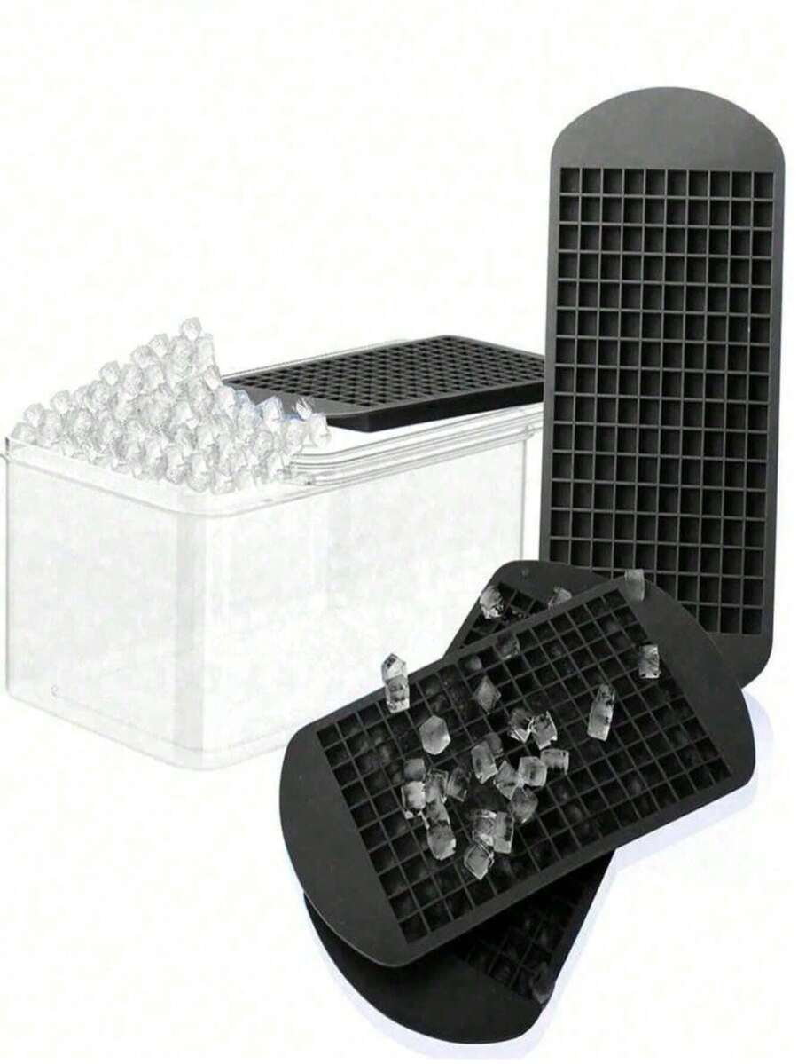 2 / 1 Piece Silicone Mold, 160-Cavity Black Multi-Grid Mold, Suitable For Summer, Ice Cubes, Food, Kitchen, Travel, Kitchen Supplies, Kitchen Tools, Kitchen Gadgets. Back To School Essential