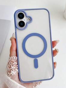 Ốp lưng điện thoại từ tính bằng acrylic trong suốt màu xanh da trời tối giản, tương thích với iPhone 17 Pro Max/17 Pro/17/16 Pro Max/16/16 Pro/16 Plus/15/15 Pro Max/15 Pro/15 Plus/11/12/13/14 Pro Max/12 Pro/12 Pro Max/13 Pro/13 Pro Max/7 Plus/14 Pro/14 Pro Max dạng cứng. - màu xanh da trời - Xem 7