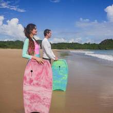 ATUNAS Body Boards, 33-43 Bodyboard Beach With Wrist Leash, Solid PE/EVA Closed-Cell Waterproof Foam, Surfing Kids And Adults - 40 Inch + Marble Pink - View 3