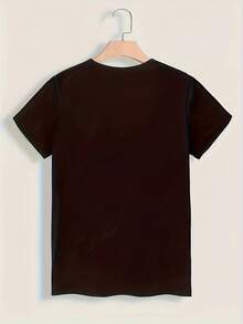 Camiseta Casual de Manga Corta para Mujer, para Vacaciones de Verano -- Camiseta 'Ser Diferente es Hermoso' -- Camiseta con Temática de Concientización sobre el Autismo - Negro - Ver 2