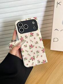 1 chiếc ốp lưng điện thoại kiểu dáng tối giản màu hồng họa tiết hoa, chống rơi vỡ, chất liệu da PU cao cấp, có chân đế gập để xem TV/video, khe đựng thẻ, dây đeo có thể tháo rời, thích hợp làm quà tặng sinh nhật/ngày lễ cho bạn bè, gia đình, người yêu. Phù hợp với các model 17/17 Air/17 Pro/17 Pro Max/16/16 Plus/16 Pro/16 Pro Max/15/15 Plus/15 Pro/13/14/12/11 - Nhiều màu - Xem 5