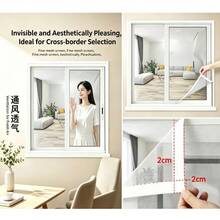 Malla mosquitera blanca de verano para ventana, kit de malla mosquitera autoadhesiva de fácil instalación DIY – Pantalla de ventana a prueba de insectos para el hogar, malla mosquitera para ventana, otro material [Pantalla de ventana blanca autoadhesiva], instalación rápida, a prueba de insectos - Malla - Ver 30